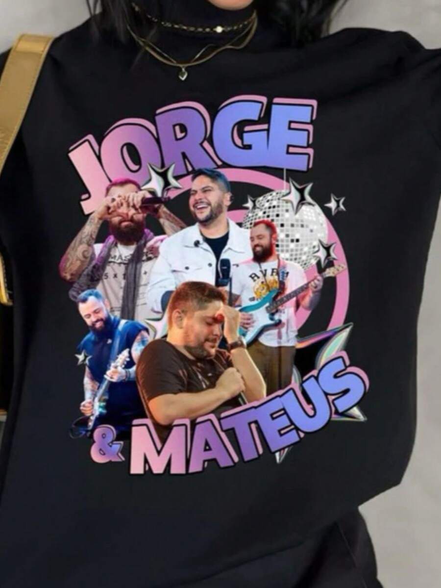 Jorge E Mateus Women's T-Shirt Printed Shirt Front And Back - màu đen - Xem 1