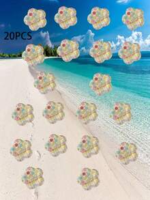 10/20 件可爱花朵树脂纽扣，DIY 工艺用品，用于服装、鞋子、包包、帽子的装饰纽扣