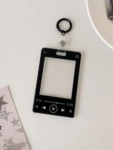 1 PC Girls Star Chasing Visual 3-Inch Star Card Holder Student Bus Card Subway Card Bag Key Chain Pendant