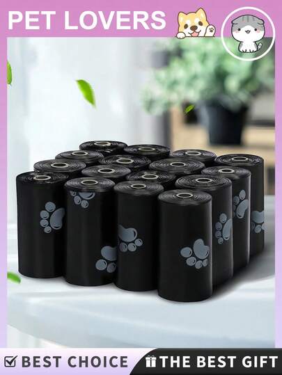 300 piezas/20 rollos Bolsas para excremento de perro, bolsas gruesas a prueba de fugas para residuos de mascotas para pasear al perro (450 piezas/30 rollos - 225 piezas/150 rollos - 75 piezas/5 rollos - 15 piezas/1 rollo)