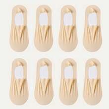 1/3/6/8 双女士多色船袜，超薄低帮隐形袜，防滑泡沫后跟垫，透气网眼，夏季 - 彩色 - 查看 19