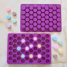 1pc Mini Cylinder Shaped Silicone Chocolate Mold, Candy, Chocolate, Cookie, Ice Cube, Homemade Baking Tool - Purple - View 1