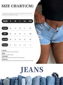 Va Va Voom Women's Dress Hole Denim Shorts Hot Pants - Light Wash - View 6