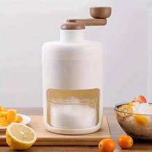 手动碎冰机，小型家用冰粉机，冰淇淋魔法冰粉机，磨冰机，白色喇叭形 - 白色 - 查看 7