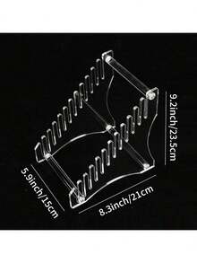 1 pezzo/2 pezzi Supporto per dischi in vinile in acrilico, Supporto espositivo per dischi in vinile trasparente in acrilico, Supporto per dischi in vinile in acrilico a più slot, Supporto per dischi in vinile a design curvo in acrilico, Organizer per conservazione ed esposizione di dischi in vinile, Organizer per dischi in vinile da scrivania in acrilico, Supporto espositivo in acrilico multifunzione (per dischi e cartelli)