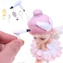 娃娃屋配件-迷你口红、香水、浴室套装、毛巾、吹风机、BJD微型沐浴场景化妆道具、微型玩具、装饰模型