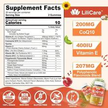 LILICARE Sugar-Free CoQ10 200mg Gummies - Coenzyme Q10 W_Taurine, Vitamin E, C, B6, B12, Zinc - High Absorption CoQ10 Supplement For Antioxidant, Cellular Energy &Amp; Hear-T Health, Vegan 120 C - White - View 2