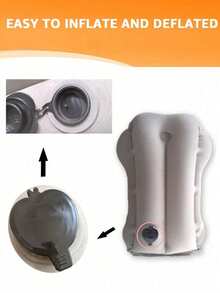 1 件飞机用充气旅行枕，睡眠用颈部气枕，旅行枕，便携式头部颈部休息充气枕，避免颈部和肩部疼痛，舒适的头颈腰部支撑枕，用于飞机、汽车、公共汽车和办公室