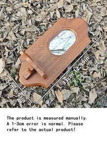 رف حائط ديكور - حامل شموع بطراز فرنسي، للغرفة المعيشية، غرفة النوم، المقهى (عيد الهالوين، عيد الميلاد، )، فن الحائط | رف نباتات خشبي لعرض الشموع | مرآة حائط عتيقة | هدية ترحيب ساحرة/منزلية - الشموع غير مشمولة