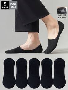 5双男士黑色乐福袜隐形袜低帮透气吸湿排汗袜适合夏季