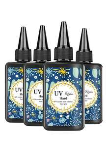 100ml/200ml/300ml/400ml/500ml UV 树脂，透明 - 快速固化，无味，低粘度和硬质类型，UV 树脂适用于 DIY 珠宝制作、铸造和涂层工艺品
