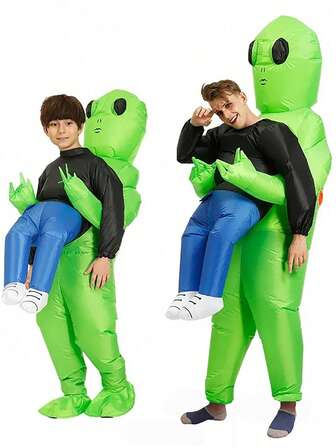 Inflatable ET Alien Costume Adult ,Inflatable Costumes Women Men- Full Body Alien Fancy Dress For Halloween, Carnival, Christmas And Event Party Costumes Blow Up Costumes