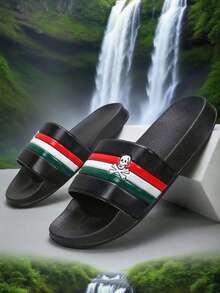 青少年/学生一脚蹬拖鞋，柔软舒适，适合室内/浴室/泳池/沙滩拖鞋，轻便防滑鞋底，幸运数字 23