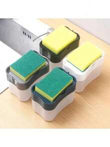 1 Pc Kitchen Dish Soap Dispenser And Sponge Holder, Dispenser Pump With Sponge C - one-size - View 4