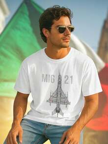 Maglietta Uomo MIG 21 Cotone Manica Corta Casual Moda Estiva Comfort Quotidiano Idea Regalo Must Have Stile  Offerta Imperdibile