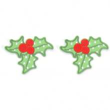 2/6pcs Santa Claus & Reindeer Fabric Patches, Non-Woven Christmas Series Candy Cane, Letter, Leaf Fabric Patches, DIY Clothing, Shoes, Hats Decoration