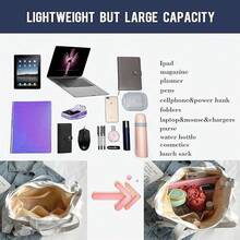 Tote Bag Mujer,Bolsas para mujer con cierre, Bolso de lona multibolsillos con cremallera,bolsa de mujer de gran capacidad adecuada para viajes compras trabajo - Negro - Ver 4