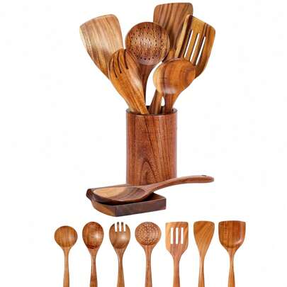 Premium Quality Natural Teak Wood Cooking Utensil, Spatula Suitable For Kitchen, Christmas Gift, Holiday Items