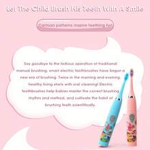 Electric Toothbrush, Smart Cartoon Soft Bristle Toothbrush With Replacement Brush Heads