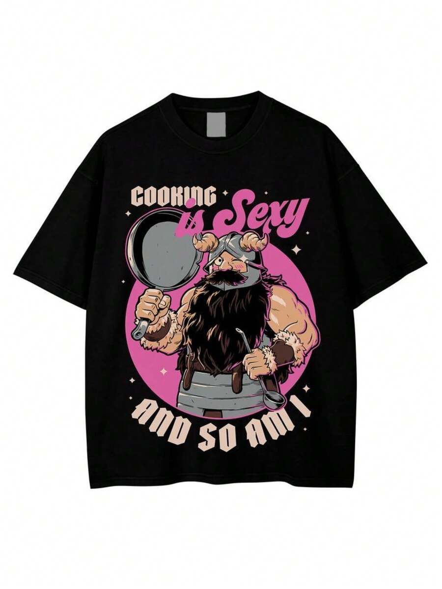 Delicious In Dungeon Manga Senshi Sexy Senshi Cooking TShirt - 黑色 - 查看 1