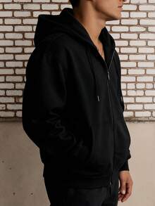 Unisex American Style Zip-Up Hoodie Sweatshirt, Casual Jacket, Versatile, Autumn/Winter