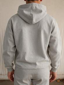 Unisex American Style Zip-Up Hoodie Sweatshirt, Casual Jacket, Versatile, Autumn/Winter - Grey - View 3