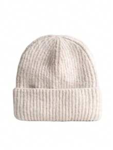 1 قطعة قبعة محبوكة من شعر الأرنب للنساء في فصلي الخريف والشتاء، قبعات محبوكة دافئة بأذرع للأذن للرجال، قبعة دافئة ذات نسيج فاخر للتزلج في الهواء الطلق، قبعة بلون واحد عصرية وبسيطة بتصميم كبير