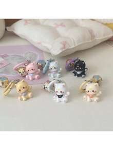 Keychain Student Backpack Cute Pendant Girl Bag Accessories - 黑色 - 查看 6