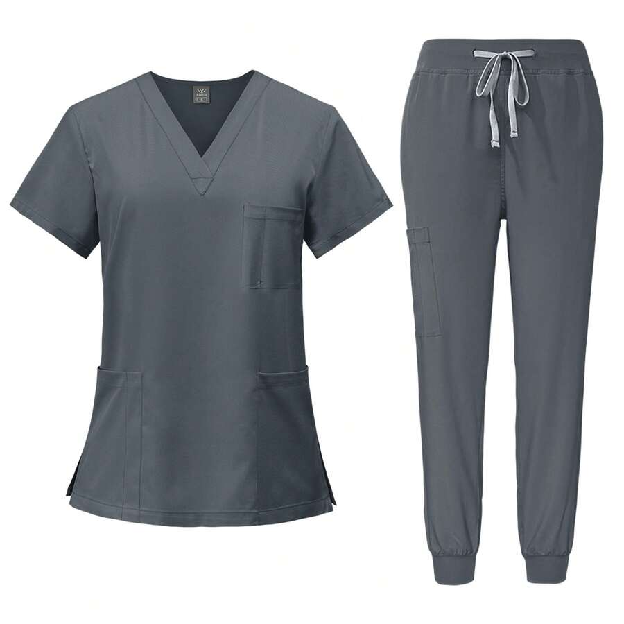 Scrub Sets - Light Grey - View 1