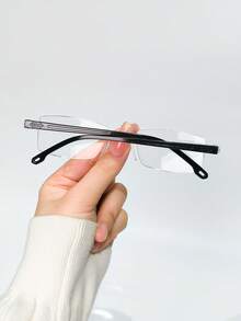 cabecade 6pcs Frameless Reading Glasses, PC Material, Lightweight, Comfortable, Anti-Fatigue, Perfect For Computer Use And Reading Beach Accessories For Women Glasses Shades For Summer Beach Vacation,Outdoor,Travel - Black - View 4