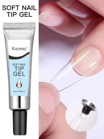 Soft Nail Tip Gel 20ml In ABS Tube, A Superb Choice For Professional Nail Technicians And Enthusiasts! With Its Fast Curing, Long-Lasting Durability, Soft And Easy-To-Squeeze Formula, Professional-Grade Formulation, And Versatile Applications, It Ensures Secure Adhesion Of Nail Tips, Preventing Easy Detachment.