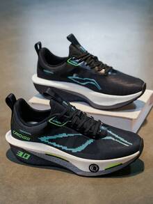 Men's Lightweight Breathable Running Shoes - Low-Top Stable Design, Rubber Sole Suitable For Road, Trail & Gym Training - Comfortable For All Seasons, Full Size Range, (Black/Orange), Sports & Casual Shoes, Fashionable Minimalist Fabric