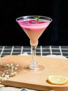 Pahare elegante din plastic pentru Martini, de 140 ml - potrivite pentru cocktailuri, șampanie și deserturi - reutilizabile, ideale pentru nunți, Ziua Îndrăgostiților și petreceri