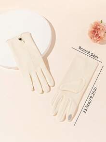 1 Pair Women's Autumn/Winter Touchscreen Thermal Lined Gloves, Fashion Outdoor Sports Cycling Driving Gloves