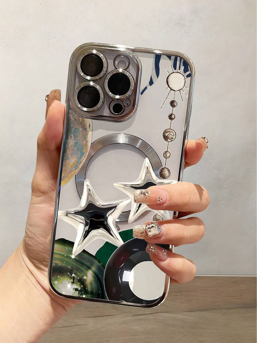 MagSafe MagneticLip Table TennisPattern Phone Case For IPhone 16 16Plus 16Pro 16ProMax 16E 15 14 13 12 11 &  S24 S23 Ultra A54 – Shockproof Slim Clear TPU Cover With Camera Protection – Aesthetic Gift For Women Men Teens Holiday - Bạc - Xem 1