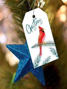 100 buc etichete cadou de Crăciun DIY, decorațiuni pentru bradul de Crăciun, etichete din hârtie kraft cu frânghie agățată, potrivite pentru Crăciun, sărbători de Anul Nou, petreceri de sărbători etc.