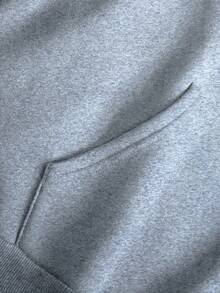 Sudadera con Capucha Estilo Casual - Gris claro 1 - Ver 3
