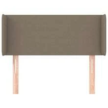 vidaXL Headboard With Edges 93x16x78/88 Cm Fabric Taupe