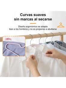 1/10/20 piezas Ganchos metálicos antideslizantes para secar, aptos para el hogar y la cuerda de tender, pueden colgar ropa de niños y adultos - Multicolor - Ver 7