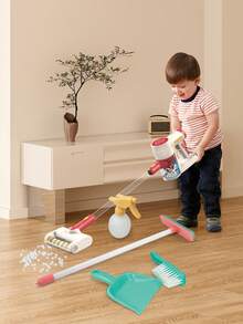 8 قطع/11 قطعة مجموعة مكنسة كهربائية متعددة الوظائف للأطفال - مجموعة تنظيف وكنس، أدوات تنظيف للأعمال المنزلية واللعب التمثيلي، لعبة تفاعلية لتنظيف غرفة الأطفال، أدوات لعب الأدوار، مناسبة للأولاد والبنات كهدايا عيد الميلاد والهالوين