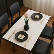 1pc Eye-Protecting Leather Desk Mat, Office Desk Pad, Large Mouse Pad, Laptop Desk Mat, Manicure Desk Mat, Coffee Table Mat, Vanity Table Mat, Super Large Tablecloth, Waterproof, Oil-Proof, Stain-Resistant, Wear-Resistant, Washable Home Dining Table Mat, Suitable For Various Tabletops, Large Dining Table Mat And Small Desk Mat, Fashionable Design, Perfect For Home Decor And Holiday Gifts, Kitchen Counter Mat