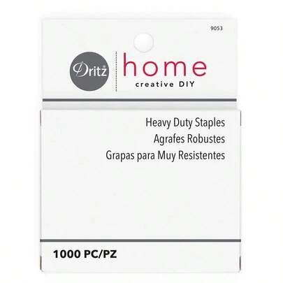 Heavy Duty Staples For Upholstery And Crafts - /16 Inch, 1000 Count, Silver
