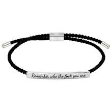 Inspire Bracelet Remember Who F You Are/DONT LET HARD DAYS WIN - Elegant Design With Unique Patterns And Tone - 黑玫瑰金 - 查看 2