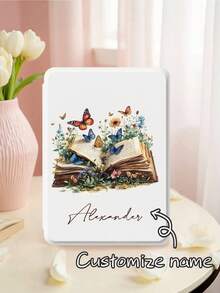 Ayotu 1pc Customized Name Text Design Protective Case, Compatible With Kindle Paperwhite 6 2024 (7 Inch) / Kindle 11th Gen (2024) 6 Inch, Kindle 10th Gen (2019), Clara Bw, Vintage Bookshelf Design E-Reader Protective Case, Kindle Accessories, Kindle Protective Case, Auto Sleep/Wake, Comfortable Material, Magnetic Design, Anti-Drop, Suitable As Birthday/Holiday Gift. - Multicolor - View 37