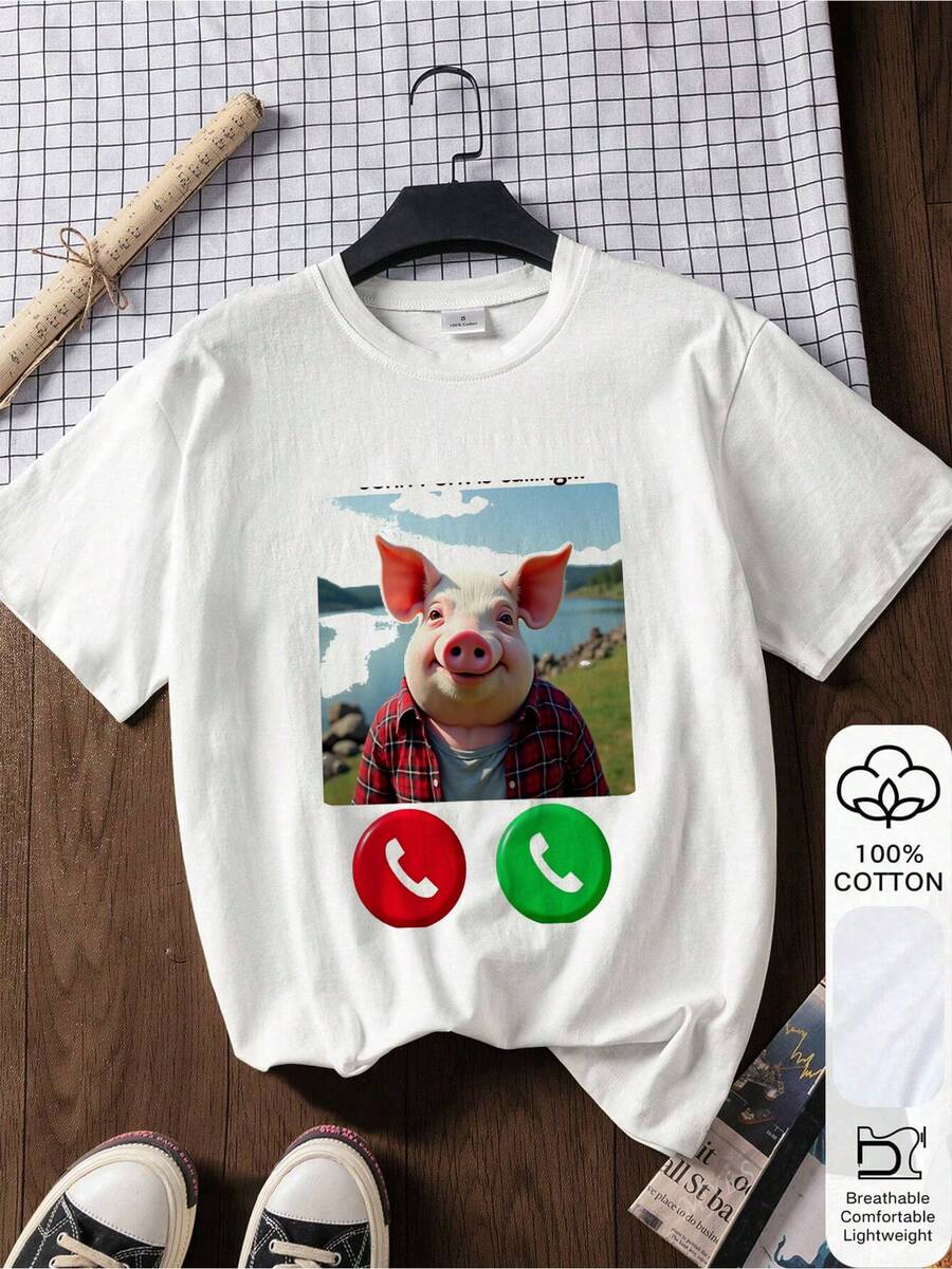 John Pork Is Calling Shirt T-Shirt - trắng - Xem 1
