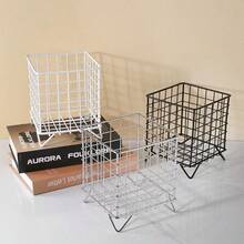 Metal Wire Storage Basket, Creative Desktop Organizer Basket, Wrought Iron Storage Rack, Office Desk Organizer Basket - Coffee Capsule Storage Box - Multi-Function Desktop Storage Box - Bathroom Toiletries Storage - Suitable For Kitchen, Bathroom, Living Room, Bedroom, Office And Other Spaces, Desktop Organizer, Storage Box, Tissue Box, Cosmetic Storage Box, Pen Holder, Essential For Back To School - Multicolor - View 6