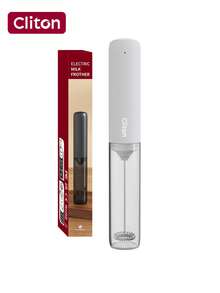 CLITON 高性能奶泡器 | USB-C 充电 | 30 秒快速打发绵密奶泡，在家也能轻松制作咖啡师级别的咖啡饮品，无线奶泡器，电动牛奶蒸汽器，适用于拿铁、卡布奇诺、热巧克力等，包含双迷你搅拌器和 USB 数据线