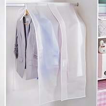 2/1 pieza Fundas transparentes para prendas con cremallera, fundas antipolvo para perchas para el hogar, almacenamiento de armario en dormitorio