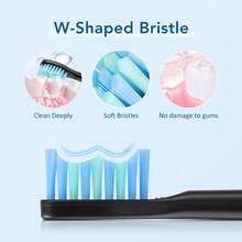 Hailicare Cepillo de dientes eléctrico recargable para adultos con temporizador inteligente de 2 minutos, 6 modos de limpieza profunda, 4 cabezales de cepillo y 60 días de duración de la batería para el cuidado oral - Multicolor - Ver 7