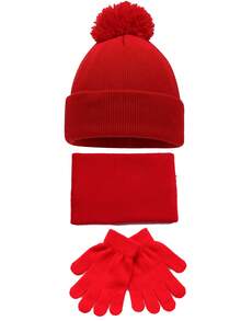 3件套针织帽+手套+围巾，A-Z字母针织帽配黑色手套，女婴帽，儿童针织帽，婴儿配饰，童帽，弹性幼儿男女童帽，1-3岁 - 彩色 - 查看 12